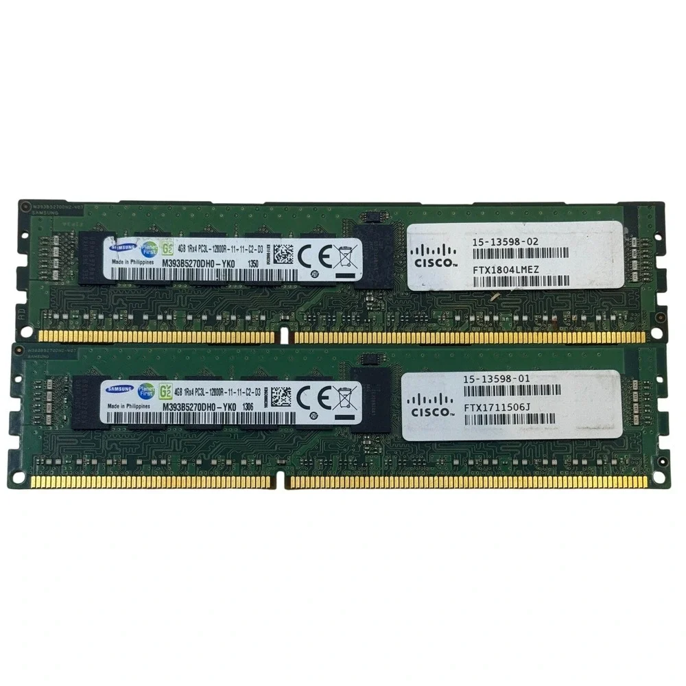 Samsung 8GB 2x4GB PC3L-12800R DDR3 1600MHz ECC Server RAM Cisco UCS-MR-1X041RY-A